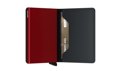 Slimwallet Matte Black & Red