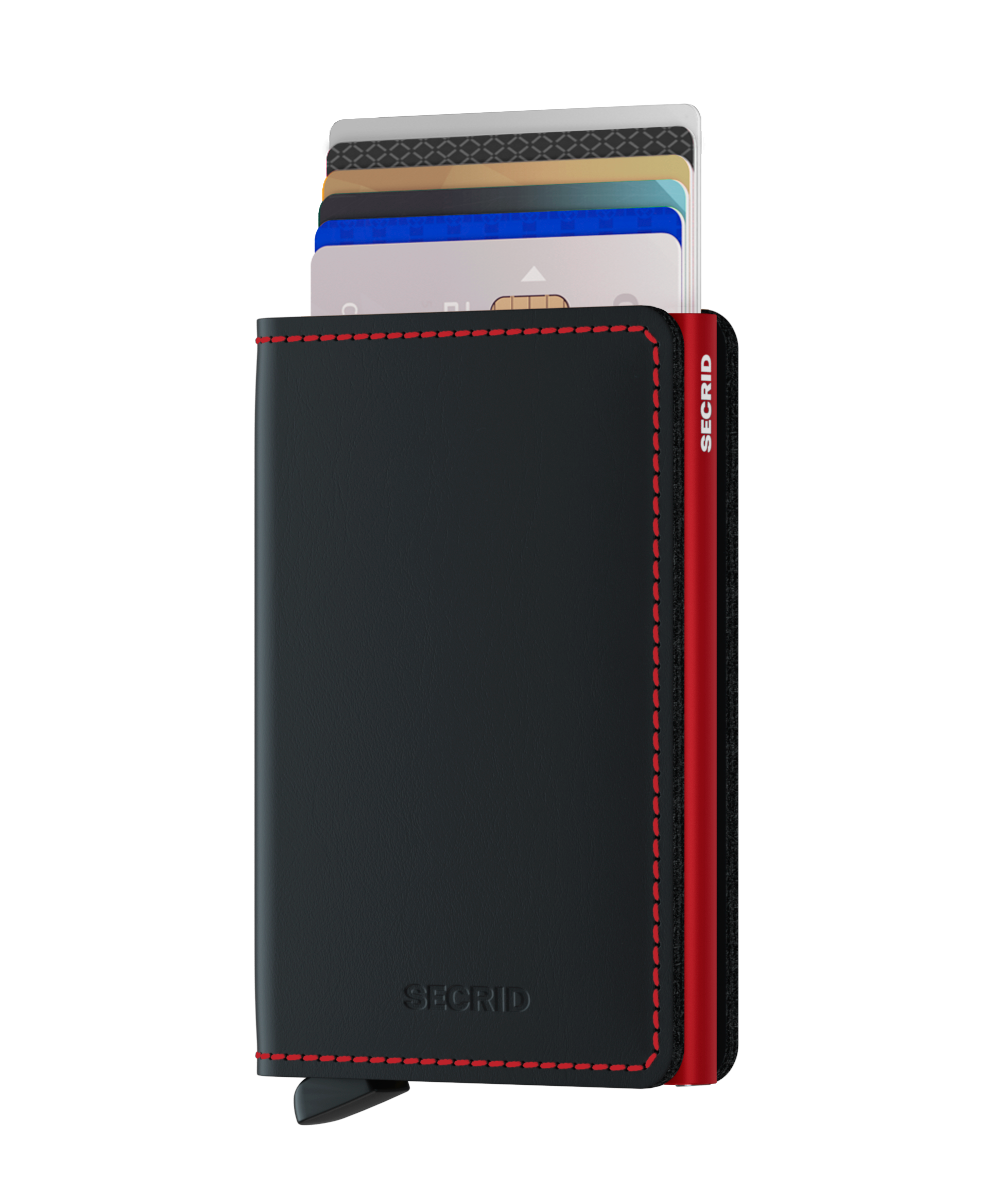 Slimwallet Matte Black & Red