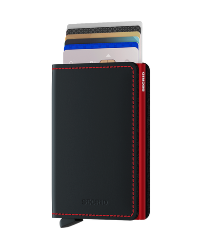 Slimwallet Matte Black & Red