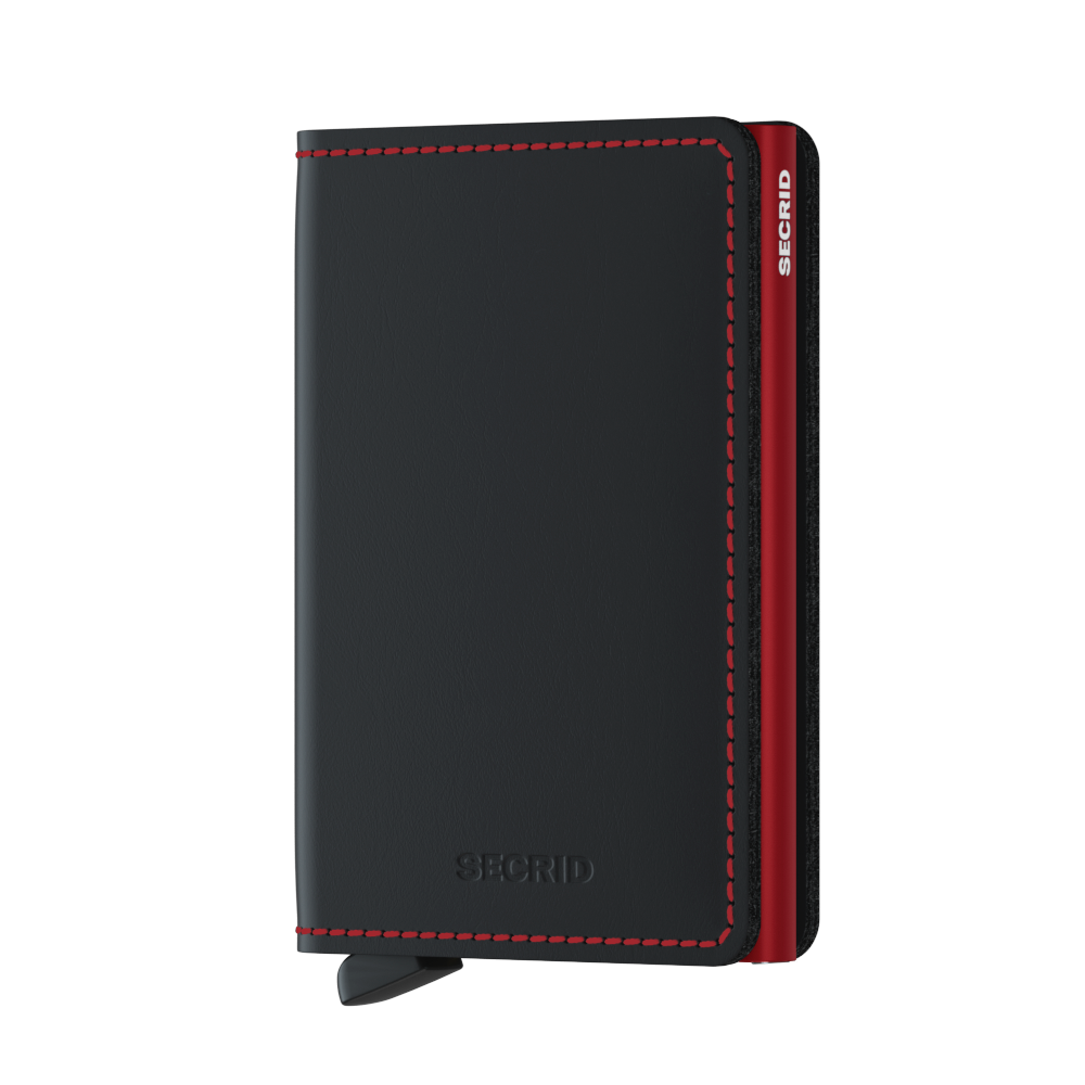 Slimwallet Matte Black & Red