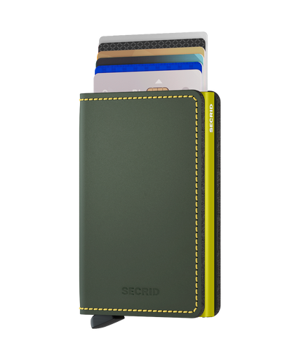 Slimwallet Matte Green & Lime