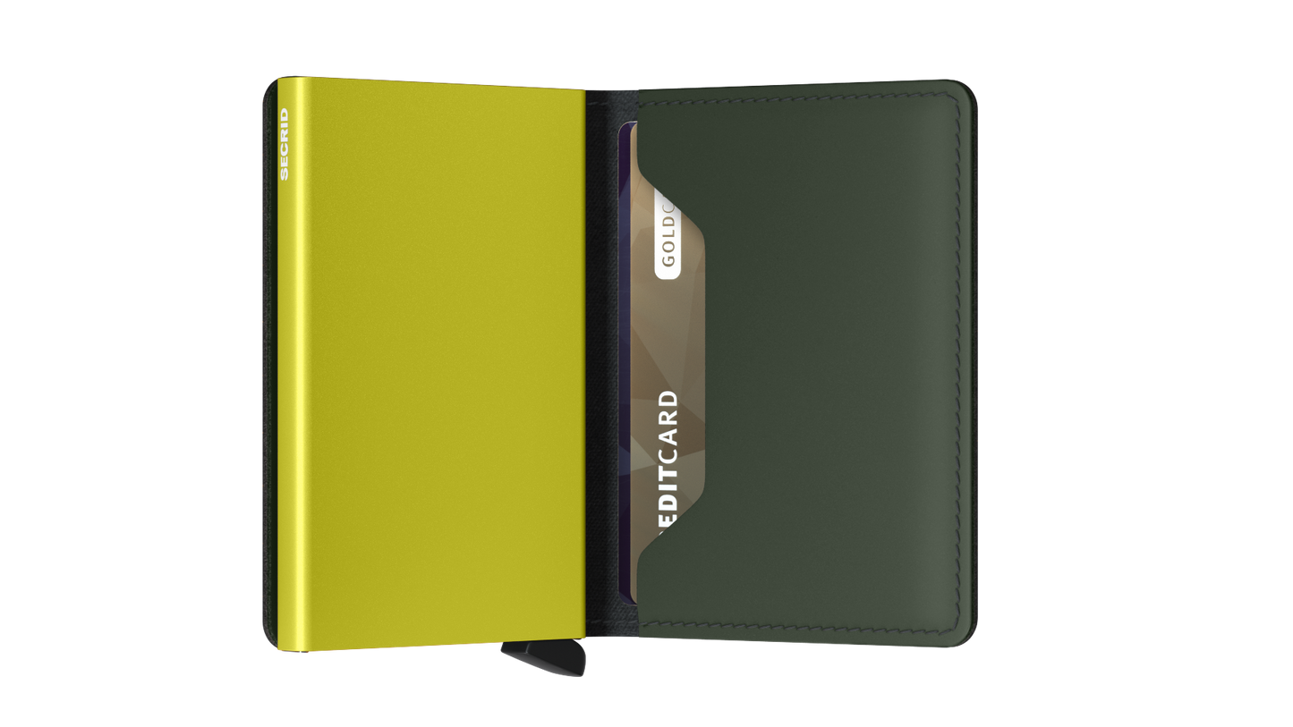 Slimwallet Matte Green & Lime