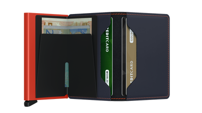 Slimwallet Matte Night Blue & Orange