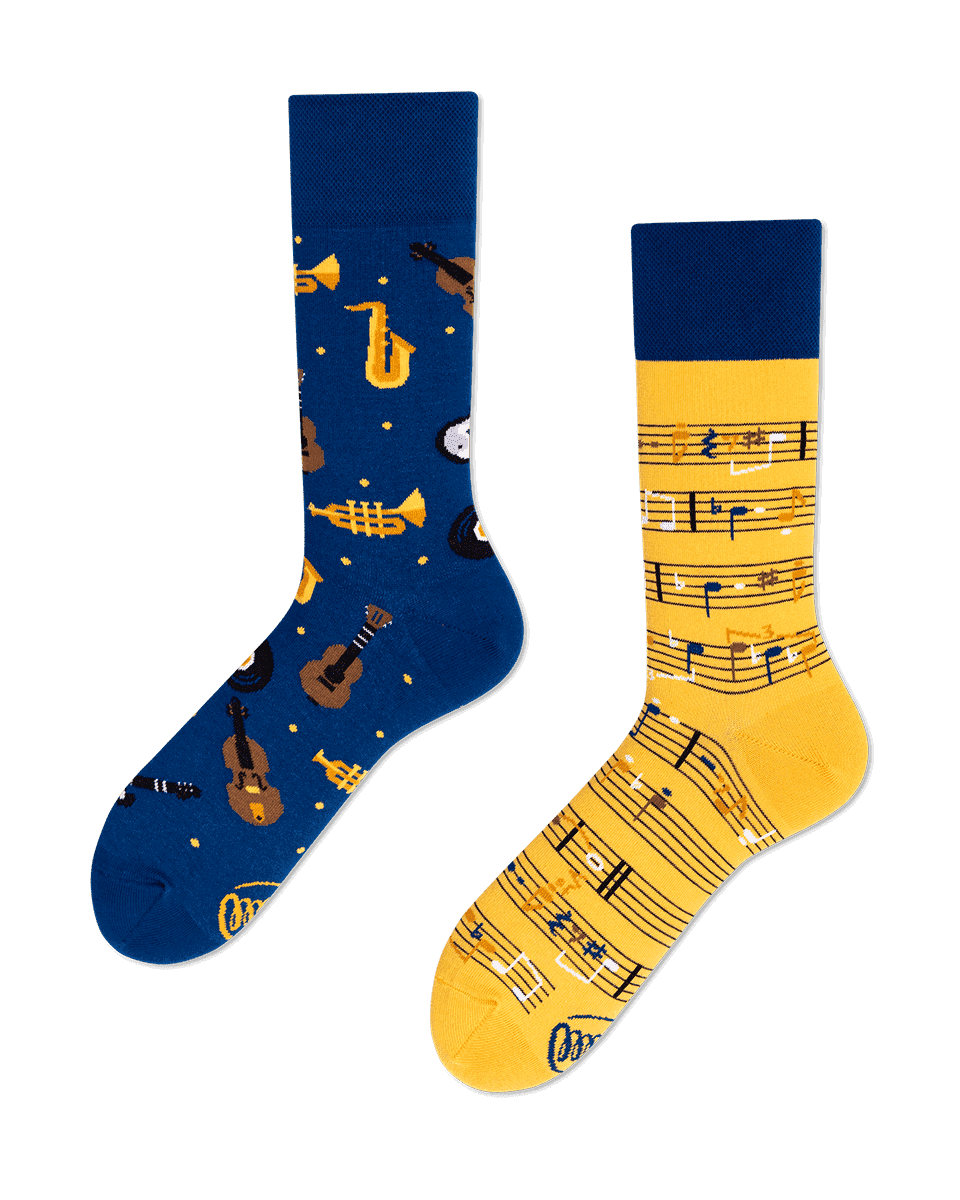 Music Notes Crew Socks