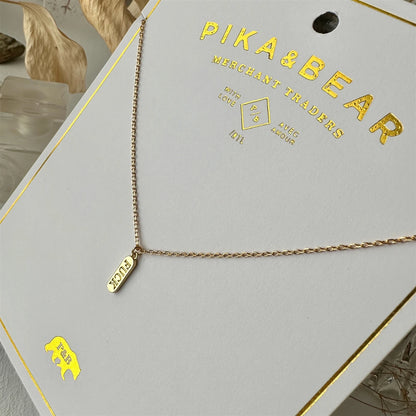 Dire Straits Salty Language Charm Necklace Gold