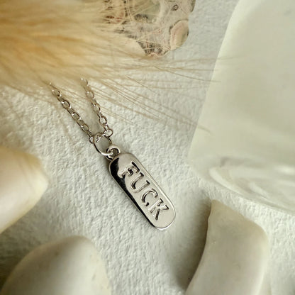 Dire Straits Salty Language Charm Necklace Silver