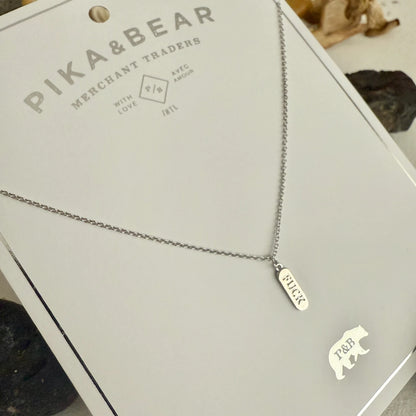 Dire Straits Salty Language Charm Necklace Silver