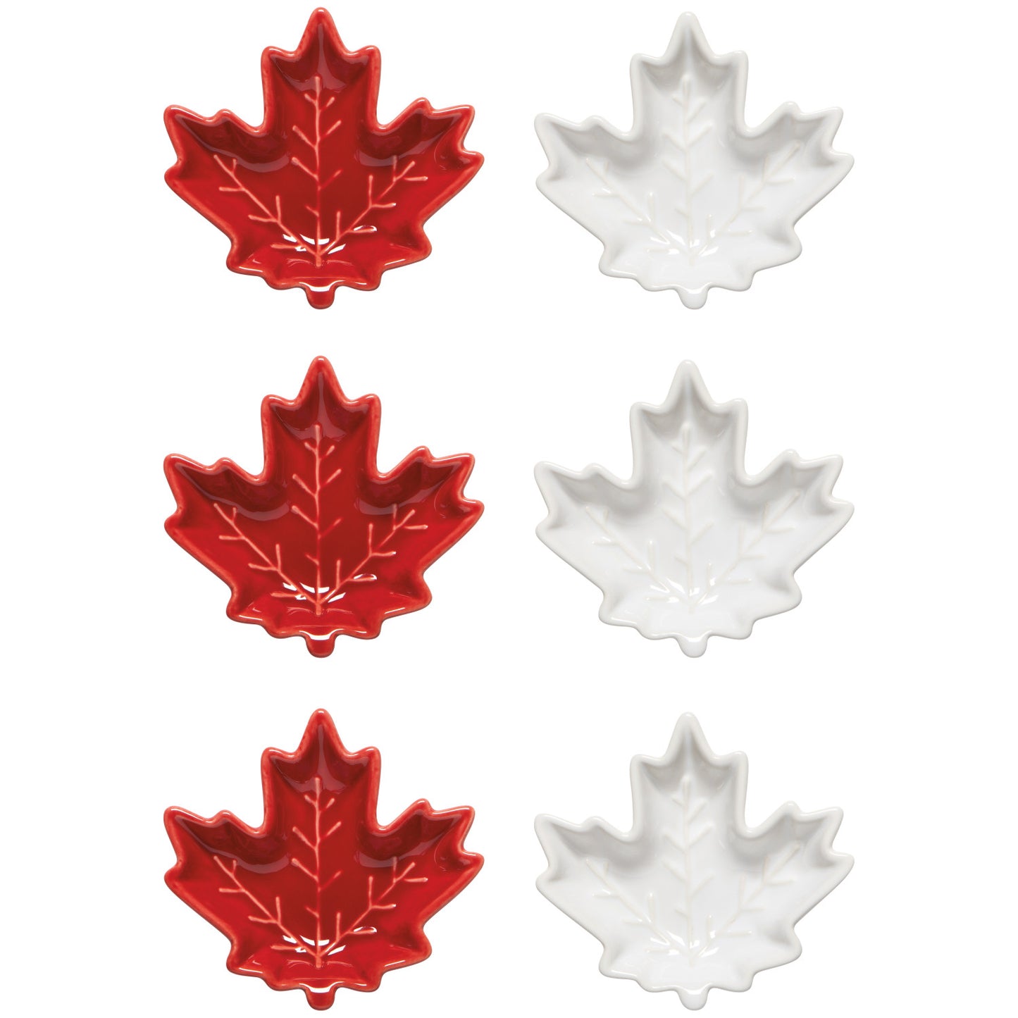 Maple Leaf Pinch Bowl Set of 6