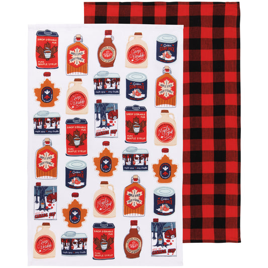 Maple Syrup Set of 2 Tea Towels