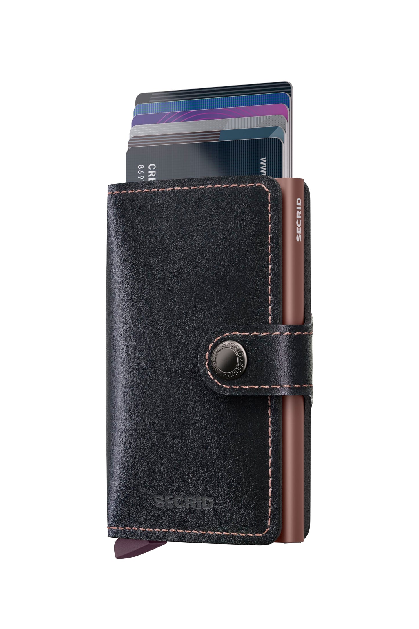 Miniwallet Mirum Plant-Based Black-Rose