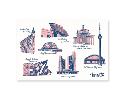 Postcard Toronto Landmarks