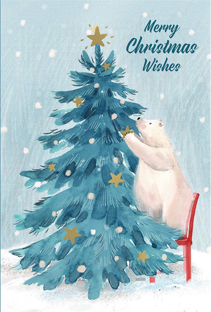 Christmas Bear Wishes Card