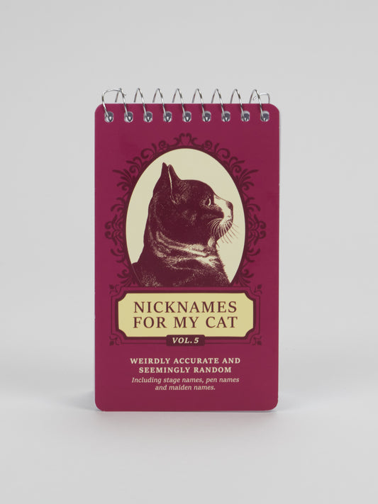 Nicknames For Cat Spiral Notebook