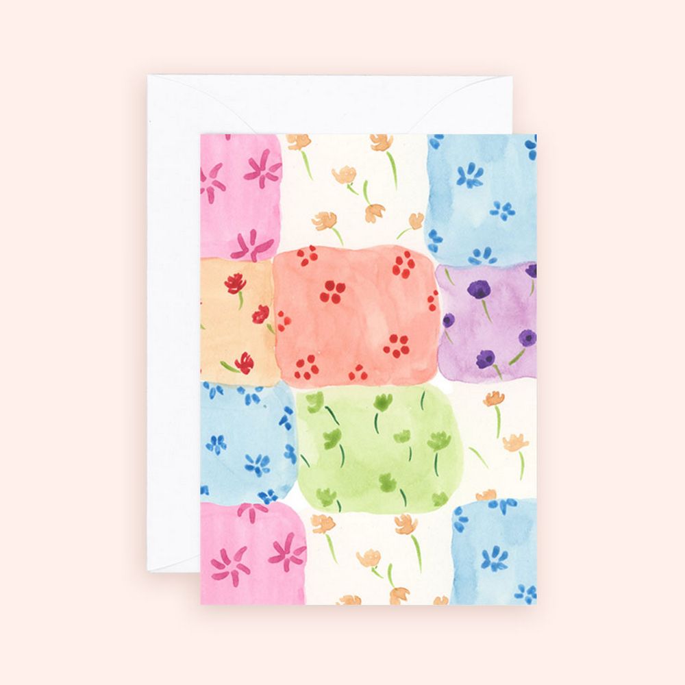 Patchwork Florals Enclosure Card