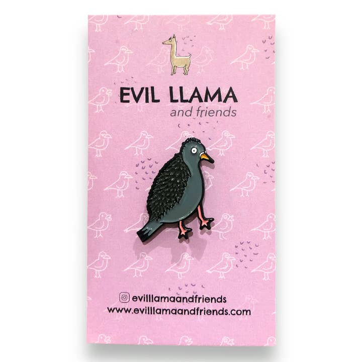 @12 Perturbed Pigeon Enamel Pin