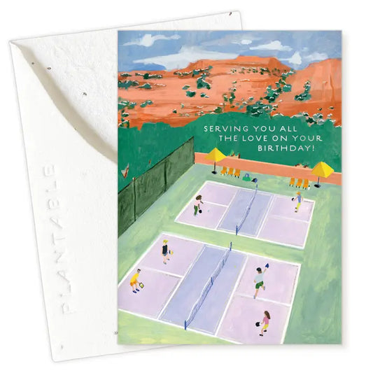 Pickleball Sprout Mini Greeting Card