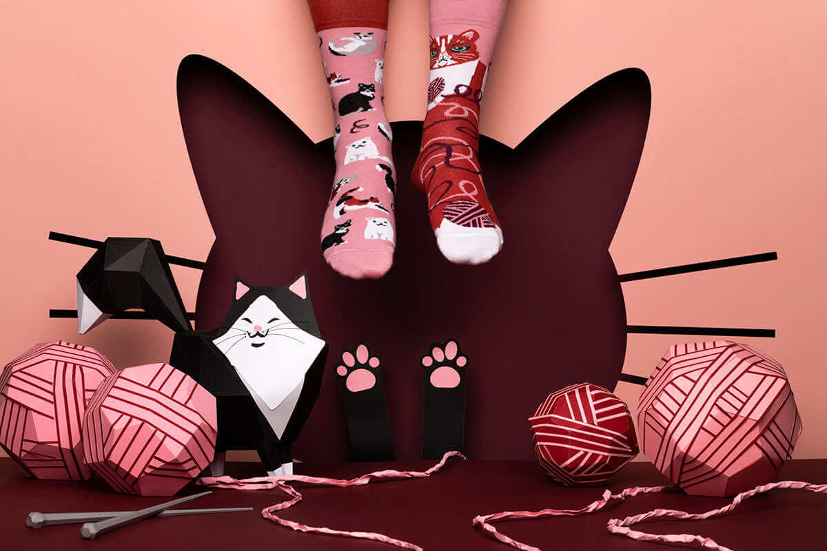 Playful Cat Crew Socks