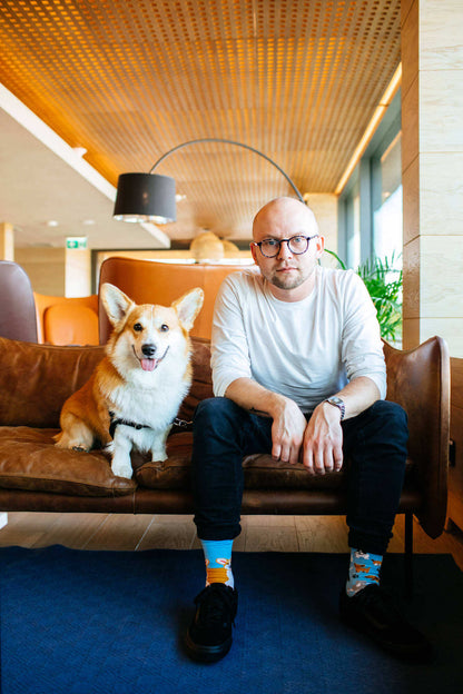 Playful Dog Crew Socks
