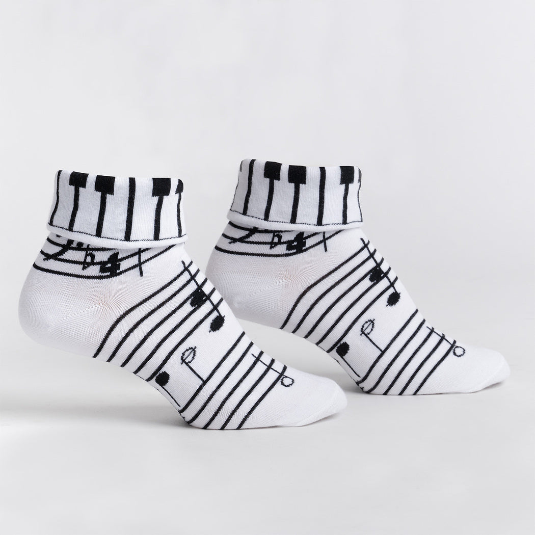 Turn Cuff Crew Socks Footnotes