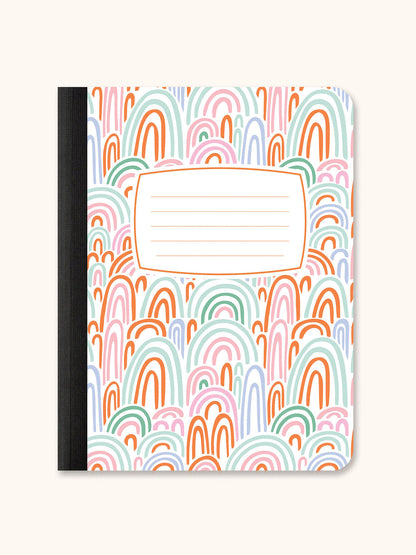 Rainbow Abstract Composition Book Duo