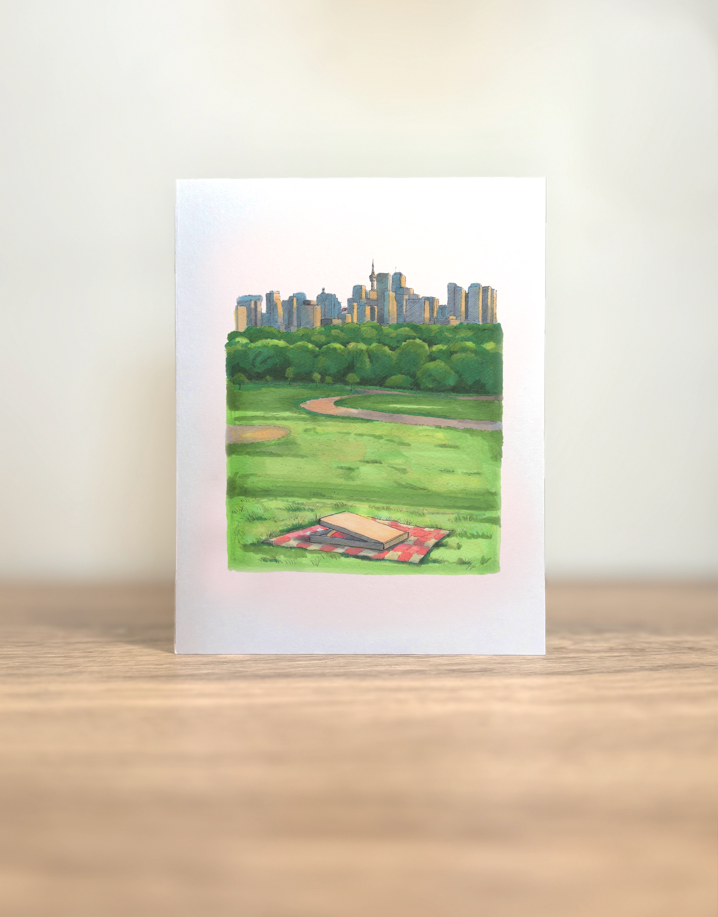 Riverdale Toronto Skyline View Greeting Card