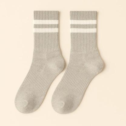 Bettega Classic Crew Socks with Stripe Detail (3 pack) Court Palette