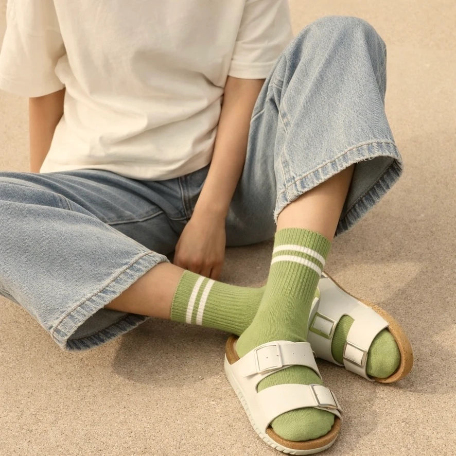 Bettega Classic Crew Socks with Stripe Detail (3 pack) Martina Palette