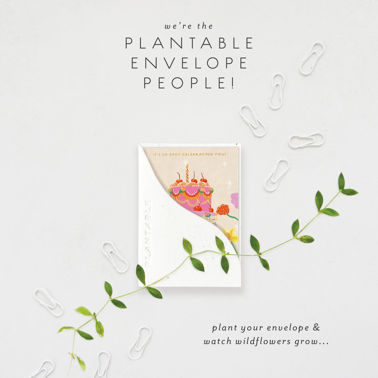 Cherry Cake Wedding Mini Greeting Card