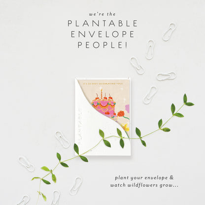 Cherry Cake Wedding Mini Greeting Card