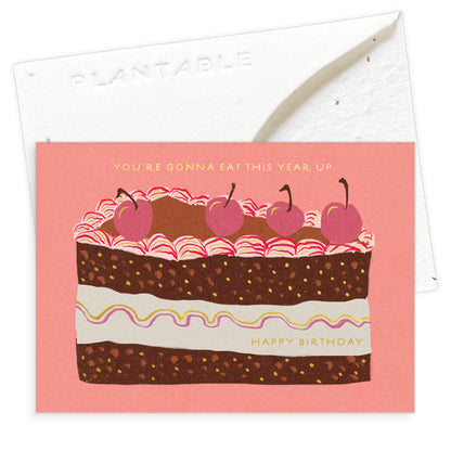Slice Of Cake Mini Greeting Card