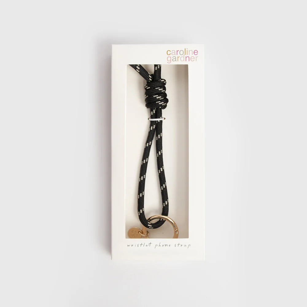 Black Cord Short Phone Strap