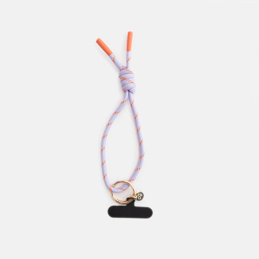 Lilac And Orange Cord Short Phone Strap