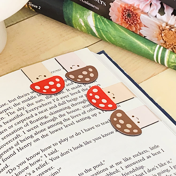 Mushroom Face Magnetic Bookmarks