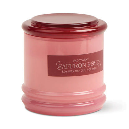 Stacked Candle Saffron Rose 7oz