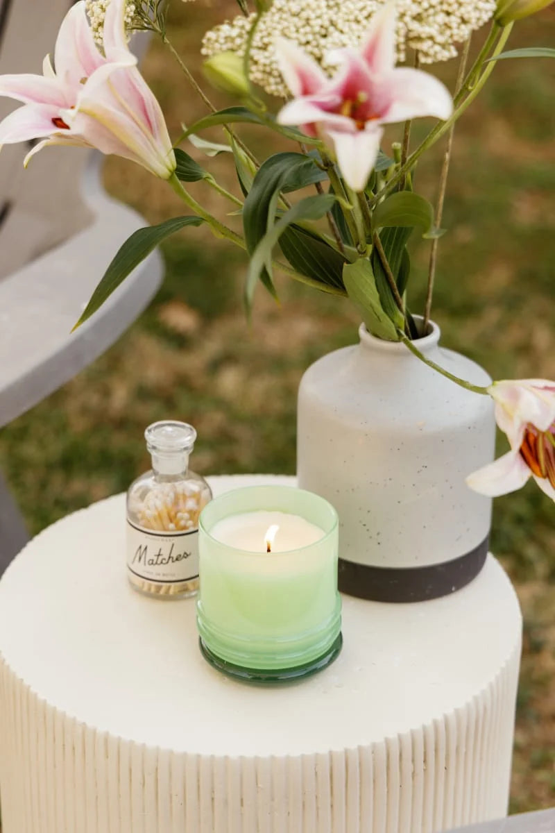 Stacked Candle Minty Verde 7oz