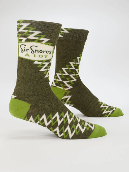 Men's Crew Socks Sir Snores A Lot