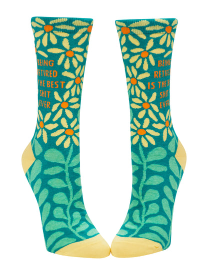 Women's Crew Socks Retired Is Best Shit