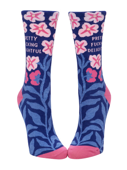 Women's Crew Socks Fucking Delightful