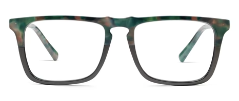 Traveler Green Camo / Pewter Unisex Rectangle Blue Light Glasses