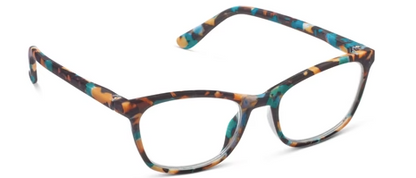 Gloria Teal Botanico Rectangle Blue Light Glasses