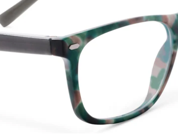 Dexter Camo / Black Unisex Rectangle Blue Light Glasses