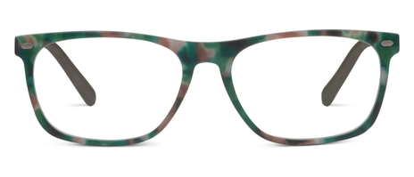 Dexter Camo / Black Unisex Rectangle Blue Light Glasses