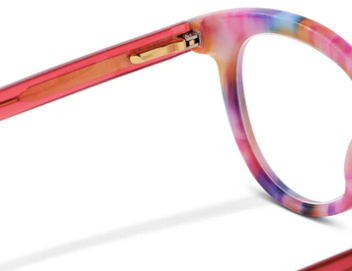 Tribeca Ikat / Red Cat Eye Blue Light Glasses