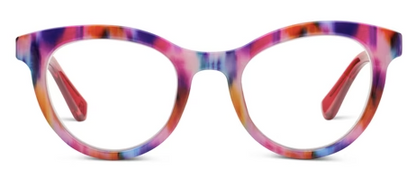 Tribeca Ikat / Red Cat Eye Blue Light Glasses