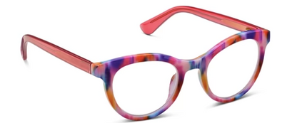 Tribeca Ikat / Red Cat Eye Blue Light Glasses