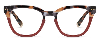 Faye Gray Botanico / Dark Red Cat Eye Blue Light Glasses