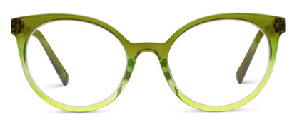 Dahlia Green Cat Eye Blue Light Glasses