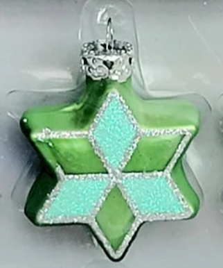 Glass Star of David Ornament