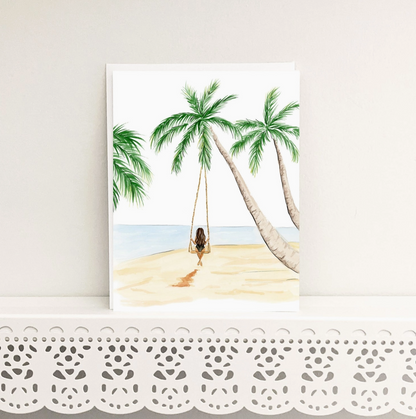 Tropical Boho Beach Days Everyday Greeting Card