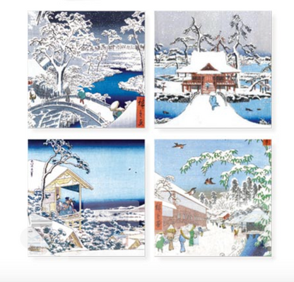 Winter Woodblock Prints Boxed Holiday Cards